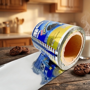 Film d'emballage souple laminé en aluminium brillant imprimé sur mesure, impression numérique, rouleau écologique pour aliments et sucre - Product Image 1