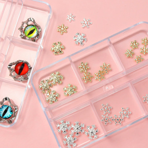 Strass de luxe à dos plat pour ongles, cristaux 3D de Noël, diamants pour la décoration des ongles des fêtes d'hiver, marque Weiju, modèle NL6109 - Product Image 2