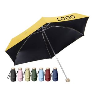 Paraguas de Bolsillo Promocionales Personalizados para Exteriores, Mini Cápsula, Protección UV, Transparentes, Plegables en 5 Secciones, para la Lluvia - Product Image 1