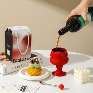 Light Luxury Porcelain Goblet Cup Creative Cute High-Value Ladies' Souvenir <strong>Gift</strong> for Drink Tea Ice <strong>Cream</strong> Perfect Bottle for Milk - Product Image 2