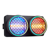 RGBW 120W Retro Matrix LED Stage Light DMX 2-Eyes Audience Blinder Iluminación ambiental DJ Strobe Wash Retroiluminación con lámpara de aluminio