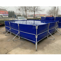 Bâche en PVC durable anti-fuite pour bassin à poissons, bassin à poissons en plastique, bassins d'aquaculture pliables pour poissons