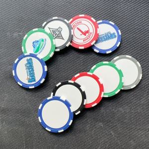Fichas de Póker de Plástico ABS en Blanco con Inserto Metálico, Marcador de Pelota de Golf, Impresión UV Personalizada, Gráficos a Todo Color - Product Image 4