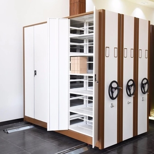 Sistema de Estanterías Móviles Modernas de Acero de Operación Manual con Archivador Compacto con Función Ajustable para Almacenamiento Escolar - Product Image 1