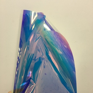 Adhésif de colle de polyester irisé dichroïque laminé <span class=keywords><strong>arc</strong></span>-<span class=keywords><strong>en</strong></span>-<span class=keywords><strong>ciel</strong></span> <span class=keywords><strong>Film</strong></span> caméléon fenêtre 138cm * 30m - Product Image 1