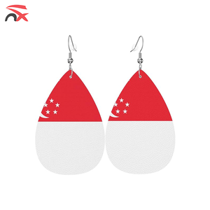 Ensemble de drapeaux de Singapour en gros, drapeau national pour les fans de football, collier, drapeau de table, sac à dessin, bracelet pour la promotion - Product Image 4