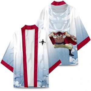 44 Estilos de Camisetas Unisex de Manga Tres Cuartos de ONE PIECE con Diseños de Luffy, Zoro, Ace, Sanji y Law, Kimono Haori, Capa, Camiseta de Anime para Hombre - Product Image 6