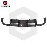Nouveau diffuseur arrière en fibre de carbone style KB avec feux LED pour Audi A4 Sport B9 S4 Berline, lèvre de pare-chocs, séparateur à visser, finition époxy haute brillance