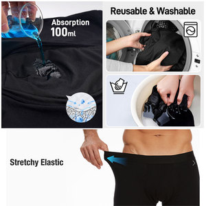 Nhà sản xuất quần lót nam, quần <span class=keywords><strong>boxer</strong></span>, đồ lót dành cho người bị tiểu không tự chủ, in logo tùy chỉnh, chất liệu cotton, tre, modal, quần lót nam, quần <span class=keywords><strong>boxer</strong></span> nam - Product Image 5