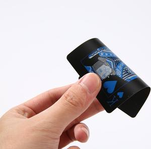 <span class=keywords><strong>Cartes</strong></span> à jouer personnalisées <span class=keywords><strong>de</strong></span> poker <span class=keywords><strong>de</strong></span> logo noir 100% <span class=keywords><strong>cartes</strong></span> à jouer <span class=keywords><strong>de</strong></span> luxe imperméables en plastique PVC imprimées en usine - Product Image 3