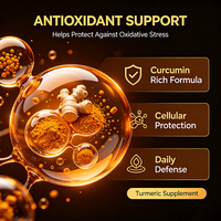 Capsules de Curcuma et Curcumine 95% Curcuminoïdes avec Extrait de Poivre Noir et de Gingembre Antioxydant Soutien Articulaire Complément Herbal