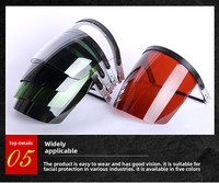 Masque de protection facial industriel personnalisé, design original, en polycarbonate transparent, coupe-vent, protection faciale en plastique de sécurité