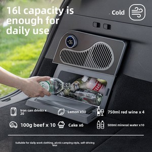 Réfrigérateur de voiture <span class=keywords><strong>12V</strong></span> DC OLIVER spécifique au Model Y, avec compresseur Temai Glacier, mini-congélateur pour une conservation des aliments pendant 24 heures - Product Image 5