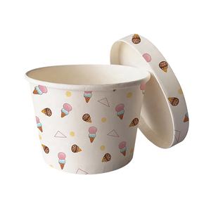 ZY Factory Happy for Kids Paper Snack Bowl Couvercles supérieurs Heavy Duty Microwavable Jetable Ice Cream Cup Soup Cookies to Go Food Bowl - Product Image 6