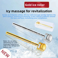 Rouleau de massage facial et corporel rafraîchissant en or pour usage domestique, bâton de cryothérapie, masseur de cou pour salon de beauté et soins de la peau