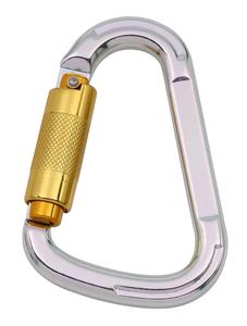 Mosquetón de aluminio estilo militar con anillo redondo cuadrado CE - Product Image 2