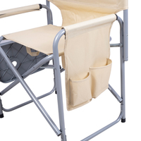 Chaise de camping d'extérieur pliable haute avec table latérale, vente chaude, vente en gros