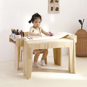 Solid wood <b>study</b> <b>desk</b> and chair set, multi-functional household <b>desk</b> with scroll and pen holder, children's <b>desk</b>, educational - Product Image 4