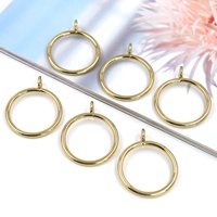 Haute qualité métal 1.5 pouces diamètre intérieur rideau boucle anneau avec oeillet appliquer or rideau anneaux crochets Clips pour tringles à rideaux