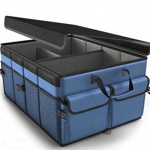 Organisateur de coffre de voiture avec couvercle, rangement pliable, accessoires de voiture pour femmes et hommes, sac pliable - Product Image 1