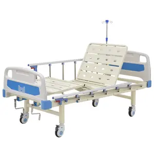 Fabrika HB-M2-G19 ABS başlık hastane 2 krank iki fonksiyon manuel tıbbi hasta yatağı
