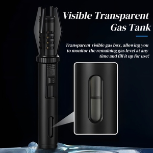 Bán buôn tùy chỉnh kim loại mạnh mẽ Windproof xoay máy bay phản lực ngoài trời cắm trại xì gà nhẹ hơn, bút phong cách BBQ Inflatable gas TORCH nhẹ hơn - Product Image 5