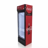 Refrigerador Comercial Vertical con Puerta de Vidrio Simple, Doble o Triple, Refrigerador de Exhibición Manual para Supermercados, para Uso en Tiendas de Bebidas