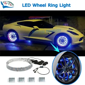 App Controlled 15.5 inch Dream Chasing Flow Illuminated LED Wheel Ring Light Rim Tire Lights