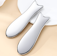 Planche Gua Sha professionnelle en acier inoxydable, outil anti-âge pour le visage, détoxifiant, pour une peau éclatante, masseur facial antimicrobien