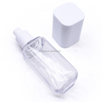 Flacon pulvérisateur en plastique PET pour cosmétiques, avec bouchon cylindrique, 80/100/120 ml, surface sérigraphiée, pour faux cils, vente en gros