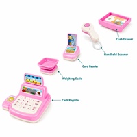 Ensemble de caisse enregistreuse jouet pour enfants, 22 pièces, jeu d'imitation de caissier avec scanner sonore et lumineux et aliments de jeu