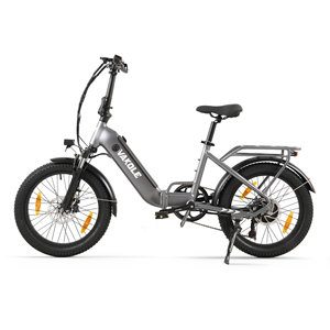 Vakole VT4 250W 20in Step-through Folding E-Bike 468Wh Shimano 7 Lockable Fork IP54 Wholesale Electric Hybrid Bike - Product Image 4