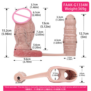 Nuevo Extensor de Pene de Silicona de Gran Tamaño con Vibrador Anal, Doble Estimulación, Juguete BDSM Masculino, OEM, ODM, Venta al Por Mayor - Product Image 5
