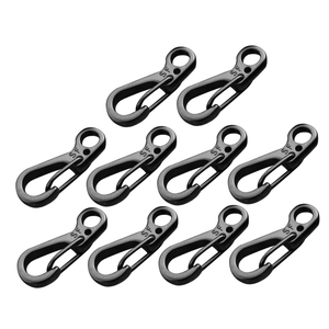 Wholesale Popular Aluminum Mini Spring Clasps Portable SF Spring <b>Snap</b> <b>Hook</b> Construction Backpack Keychains Accessories Hot Sell - Product Image 1