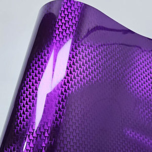 Adhesivo de vinilo de película de fibra de carbono con patrón de avión púrpura de alto brillo <span class=keywords><strong>para</strong></span> <span class=keywords><strong>Tuning</strong></span> de coches, <span class=keywords><strong>pegatinas</strong></span> de Color autoadhesivas, estilo DIY - Product Image 5