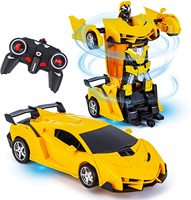 Mainan Anak untuk Anak Laki-laki Perempuan Deformasi Robot Kendaraan Mainan untuk Anak Remote Control Mengubah Mobil Robot untuk Anak-anak 8-13 Tahun