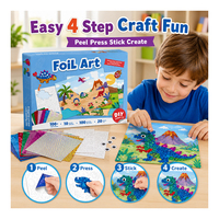Lot de fournitures en gros : Boîte d'activités ludiques avec film de transfert coloré, cartes de scènes, autocollants pour les yeux, ensemble de jouets pour fêtes d'anniversaire