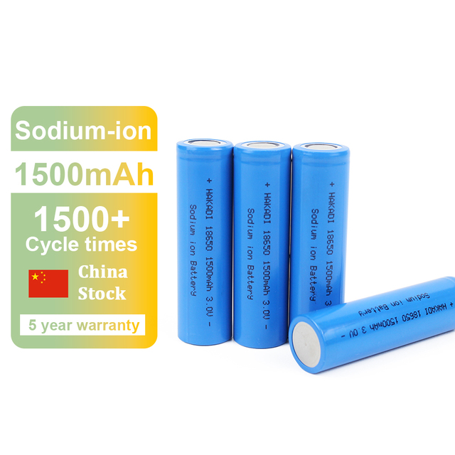 HAKADI Wholesale 18650 3V 1500mah Sodium-ion Rechargeable Na Lithium Batteries for Solar Energy Storage Power Supply