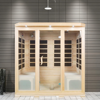 HELIUS Sauna pentagonal à infrarouge lointain populaire de haute qualité Sauna sec avec plaque chauffante en carbone