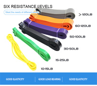 Banda de Resistencia Elástica de Látex Natural de Alta Calidad SHENGDE con Logotipo Personalizado, Banda de Asistencia para Dominadas