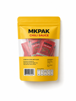 Sachet Doypack avec fenêtre, film laminé de qualité alimentaire, fermeture éclair, pour l'emballage de sauce chili, sauce tomate, ketchup