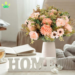 Fleurs artificielles d'automne Rose Rose <span class=keywords><strong>Bouquet</strong></span> <span class=keywords><strong>de</strong></span> soie d'automne <span class=keywords><strong>avec</strong></span> arrangement d'hortensia pour la fête <span class=keywords><strong>de</strong></span> mariage nuptiale bébé douche décor à la maison - Product Image 6