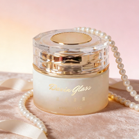Pot de crème cosmétique de luxe haut de gamme 30ml 50ml, contenant pour crème visage avec couvercle doré taillé en diamant, vente en gros, personnalisation disponible
