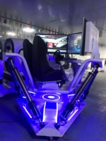 Simulateur de course interactif à mouvement complet 6DOF à 3 écrans personnalisable JoyGravity pour parcs d'attractions