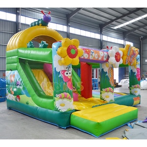 Maison de rebond commerciale animaux bannière thème videur gonflable avec toboggan papillon château plein d'entrain <span class=keywords><strong>abeille</strong></span> château sautant à vendre - Product Image 2