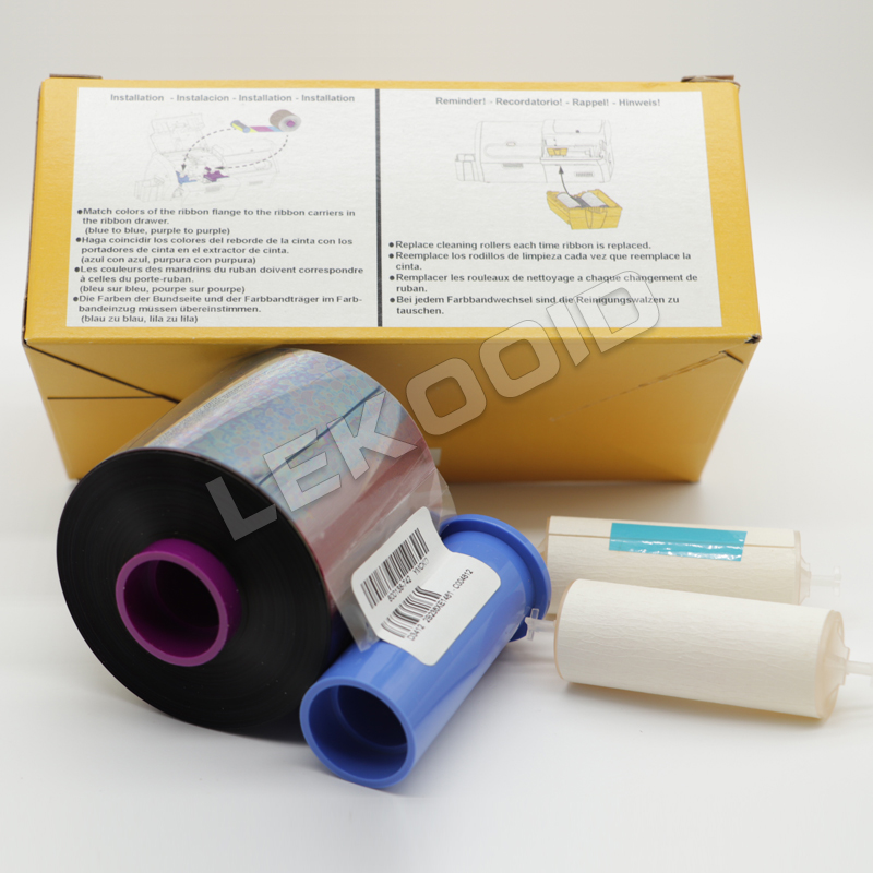 원래 얼룩말 ZXP7 800077-742 컬러 리본-YMCKO-750 인쇄, ZXP