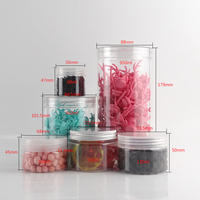 Transparante PET plastic opbergpot met brede opening, voedselveilig, voor koekjes, snoep, noten, gedroogd fruit, specerijen, aangepaste logo's, OEM, groothandel