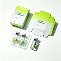 Étiquettes personnalisées pour flacons de peptides, directement de l'usine, 1 ml, 2 ml, 3 ml, transparentes, impression de codes-barres avec boîte à fermeture magnétique en carton kraft.