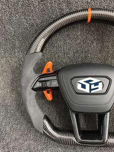 Volante de Fibra de Carbono Compatible con Audi TT R8 TTS TTRS S3 8P MK2 MK3 B8 A3 A4 A5 A6 S1 <span class=keywords><strong>S2</strong></span> S5 RS3 RS4 RS5 RS6 RS7 C6 2008-2012 - Product Image 4