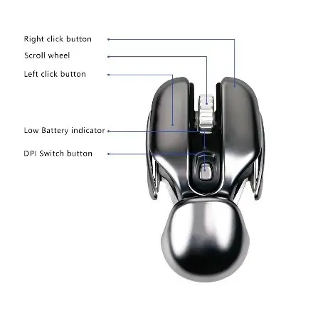 Nova musa sem fio parece único ergonômico sem fio Auto-sono mouse 2.4g USB receptor calculadora mouse